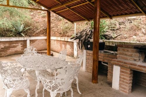 Un balcón o terraza en Cabañas Xakali