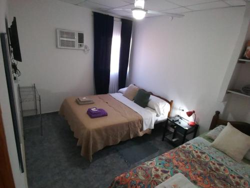 een slaapkamer met twee bedden in een kamer bij Acuario 2 in Presidencia Roque Sáenz Peña
