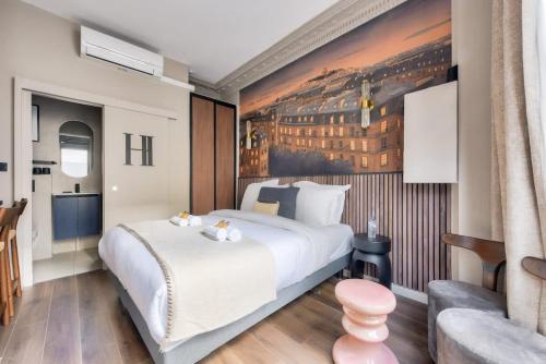 Merveilleux studio neuf proche Tour Eiffel avec AC