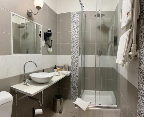 Koupelna v ubytování Penzion U Kašpara