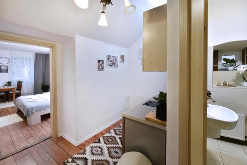 Koupelna v ubytování Penzion Crystal