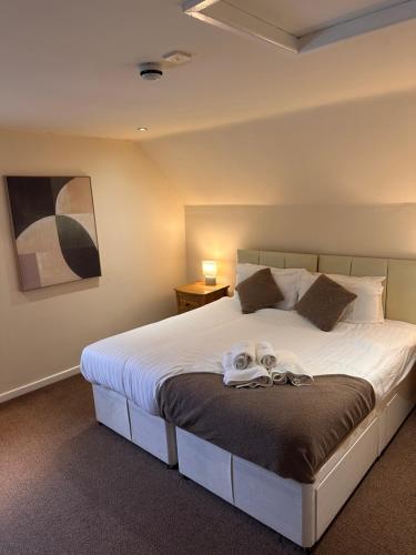 Ένα ή περισσότερα κρεβάτια σε δωμάτιο στο Halfmoon Inn Jackfield