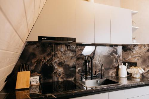 Nhà bếp/bếp nhỏ tại A-frame Marva