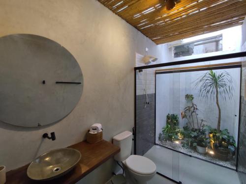 Koupelna v ubytování Casa mangarito - suítes