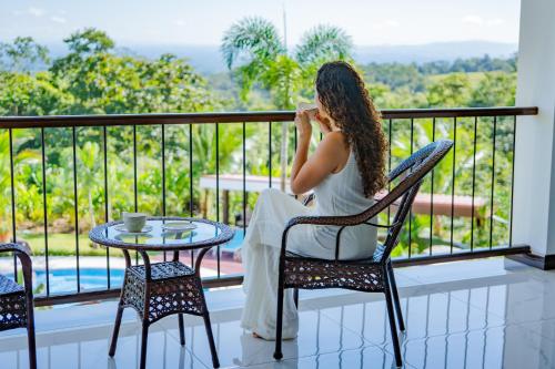 Balkón nebo terasa v ubytování Hotel Sanctuarium