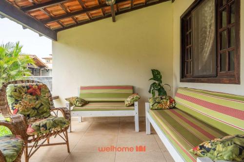 Χώρος καθιστικού στο Casa em Cabo Frio com Piscina e Acesso a Praia