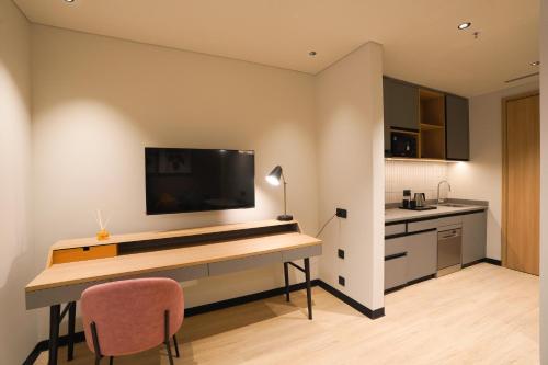 Køkken eller tekøkken på Trava Stays