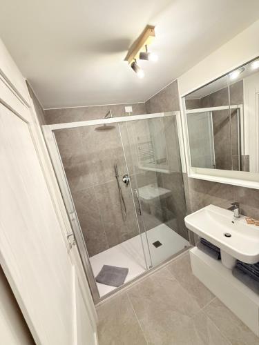 Koupelna v ubytování Appartamento Weissmatten