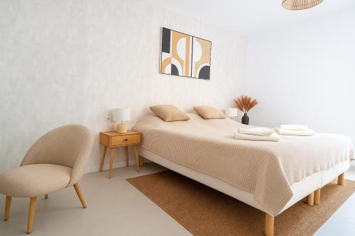 En eller flere senge i et værelse på Little Penthouse Fuengirola