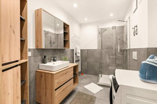 Ванная комната в Superior Apartment Dingolfing - Design & Komfort