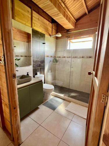 Ένα μπάνιο στο Cabaña La Yegüera