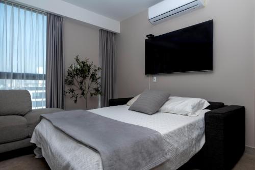 Ένα ή περισσότερα κρεβάτια σε δωμάτιο στο Luxury and Comfort in Gaudalajara 10 minutes away from Expo Guadalajara