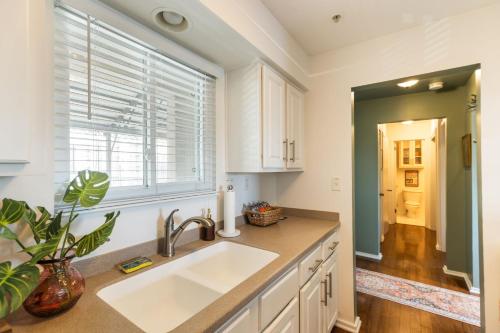a kitchen with a sink and a window at Downtown Nashville Riverfront unit 790 in Nashville