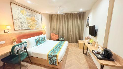 TV a/nebo společenská místnost v ubytování Saltstayz Select- Medicity Near Medanta Hospital