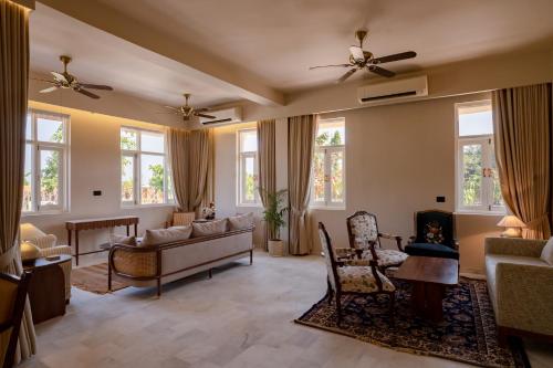 O zonă de relaxare la The Bagheera Retreat