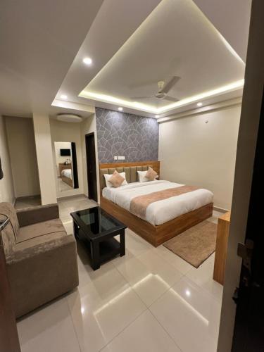 Ένα ή περισσότερα κρεβάτια σε δωμάτιο στο Hotel Paradise Premier