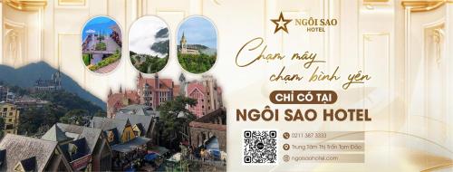 a flyer for a hotel with a picture of a city at Star Hotel - Khách sạn Ngôi Sao in Tam Ðảo