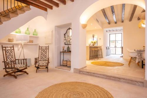 Postel nebo postele na pokoji v ubytování Can Serp