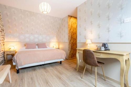 Postel nebo postele na pokoji v ubytování Gîte Le Penty