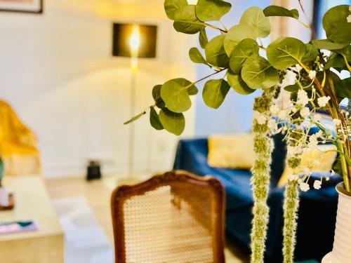 Χώρος καθιστικού στο Chez Côme - Le confort aux portes de Strasbourg