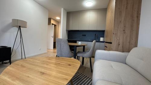 Apartment with balcony near airport with parking