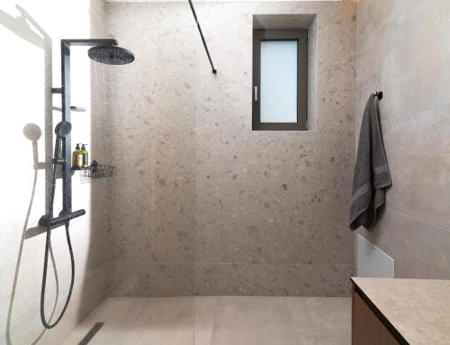 Koupelna v ubytování Casa Siva