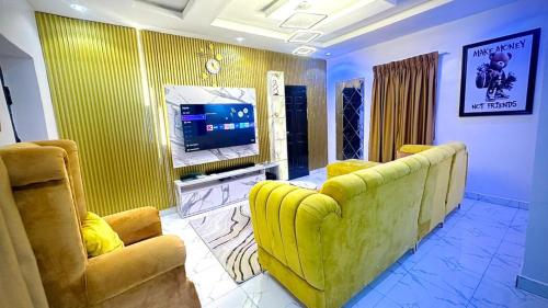 TV a/nebo společenská místnost v ubytování Kunbiz Apartments