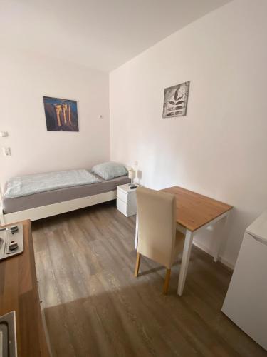 Postel nebo postele na pokoji v ubytování Himmelpforten Loft