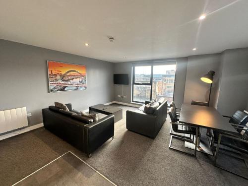 Χώρος καθιστικού στο Aerial House, Quayside by Beehosting, Newcastle-Upon-Tyne