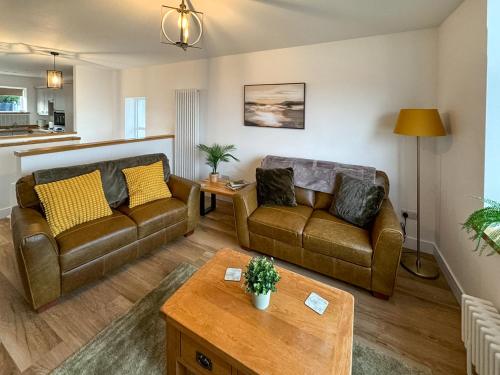 Χώρος καθιστικού στο Hillcrest Cottage