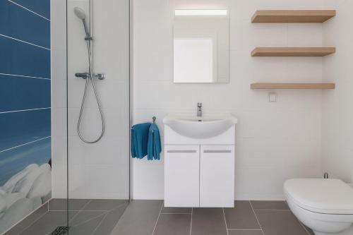 Koupelna v ubytování Apartment Warnemünde 15