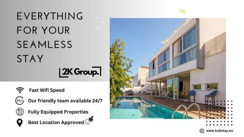 المسبح في Hubstay - Seaview Villa Oriana in Larnaca أو بالجوار