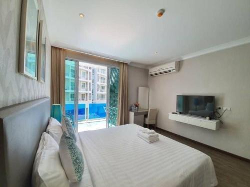 En eller flere senge i et værelse på My Resort huahin ห้องโครงการประหยัดที่สุดทุกวัน โปรโมชั่น2 ห้องนอนได้ 4 คนเท่านั้น