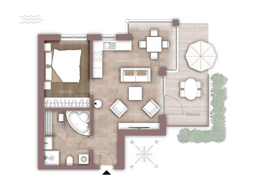 a floor plan of a house at Seedüne 1 in Großenbrode