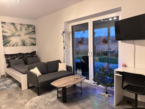 Χώρος καθιστικού στο Cozy hilltop stay in Weikersheim