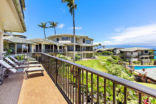 a balcony with a view of a villa at Kapalua Bay Villa 24G2 in Honokahua
