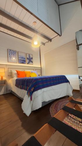 Postel nebo postele na pokoji v ubytování Morada dos Butiás