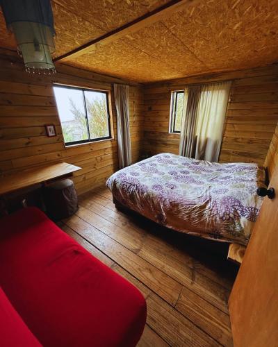 Postel nebo postele na pokoji v ubytování Cabaña vista al Mar