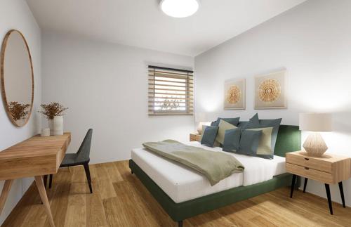 En eller flere senge i et værelse på Mirabello Bay House