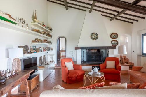 Χώρος καθιστικού στο Podere Cavone - Casale degli Ulivi