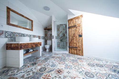 Koupelna v ubytování Penzion Šarlota & Vinařství Vítek Josef