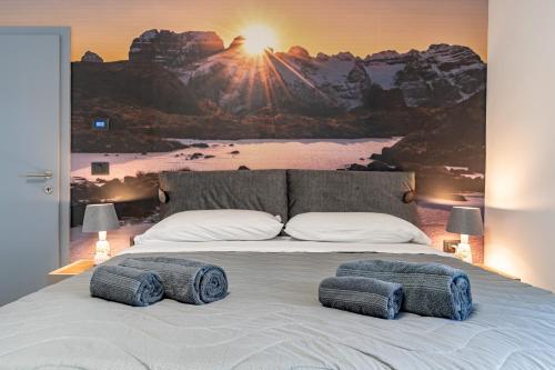 Ένα ή περισσότερα κρεβάτια σε δωμάτιο στο Rosa Blu Mountain Suite