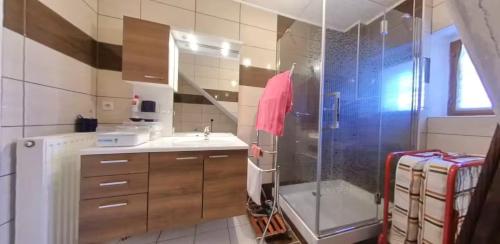 Koupelna v ubytování Chambres d'hôtes - Les Fayards