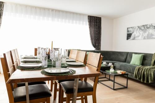 Χώρος καθιστικού στο SmartStay Apartment 85 m2, bis 8 Personen, Balkon, Parkplatz, Self Check-in