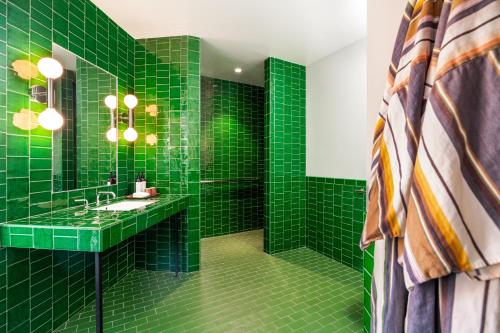 Koupelna v ubytování Hotel Magdalena