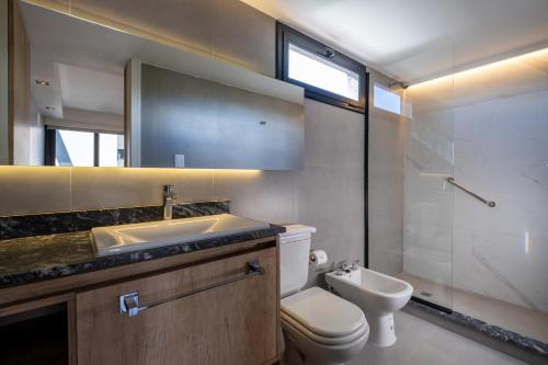 Et badeværelse på Bertolino Hotel