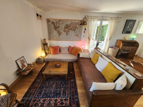 Гостиная зона в Le Mazet des Beaujots