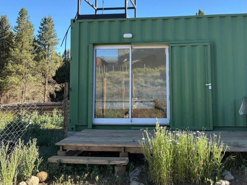 Bygningen som feriehuset ligger i