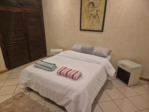 Postel nebo postele na pokoji v ubytování Le riad Tamraght