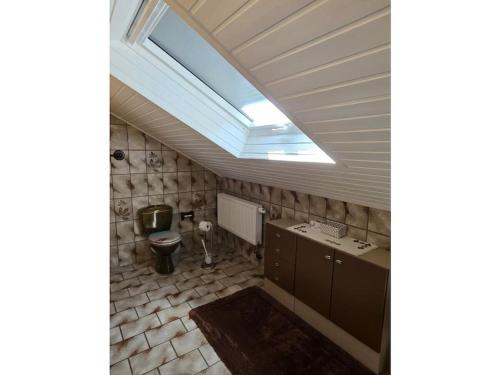 Holiday home Korn am Bärensteig في Bruchweiler-Bärenbach: حمام به مرحاض و منور